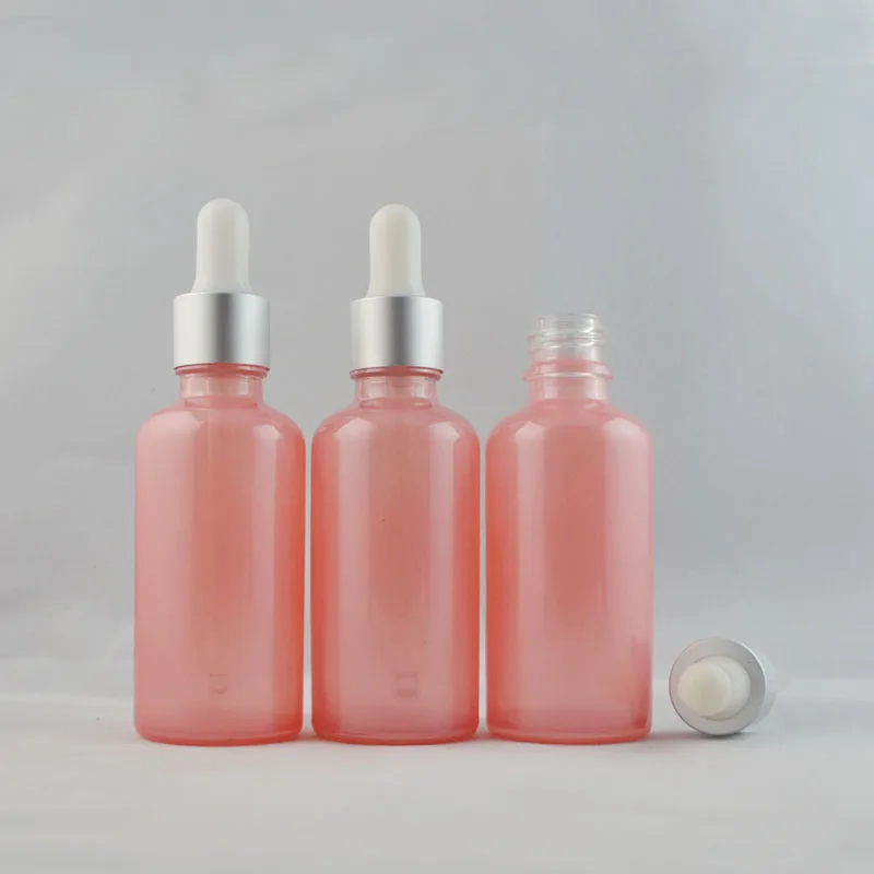 Download Free Shipping 10 pcs/lot 50ml glass dropper bottle, 50cc pink glass dropper bottle for essential ...