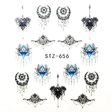 Мода 1 лист Черные Животные мультфильм наклейки для ногтей DIY маникюр водонепроницаемые полые дизайнерские наклейки для ногтей