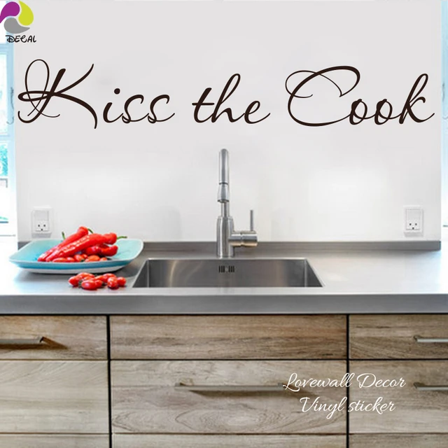 Special Price Kiss The Cook Kitchen Quote Wall Sticker Cuision Bakery Dining Room Wall Decal Easy Wall Art Vinyl Mural Kitchen Home Decor Special Price Kiss The Cook Kitchen Quote Wall Sticker Cuision Bakery Dining Room Wall Decal Easy Wall Art Vinyl Mural Kitchen Home Decor