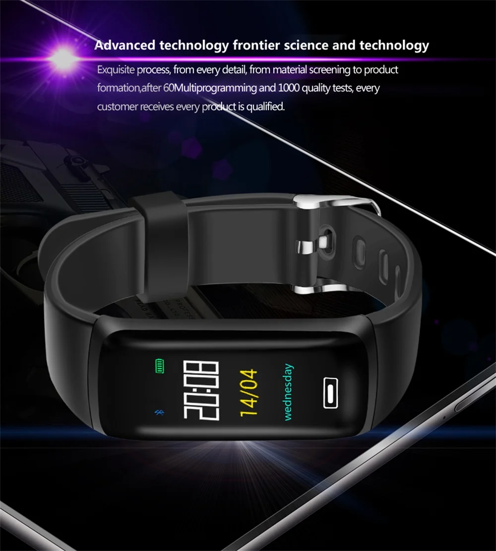 696 2018 MJ05 Smart Band Фитнес трекер крови Давление монитор сердечного ритма Смарт