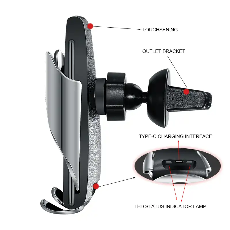 S5 Car Qi Fast Wireless Charger Phone Holder for IPhone Xs Max Xr Samsung S10 S9 Intelligent Infrared Wirless Charging S5 Car Qi Fast Wireless Charger Phone Holder for IPhone Xs Max Xr Samsung S10 S9 Intelligent Infrared Wirless Charging