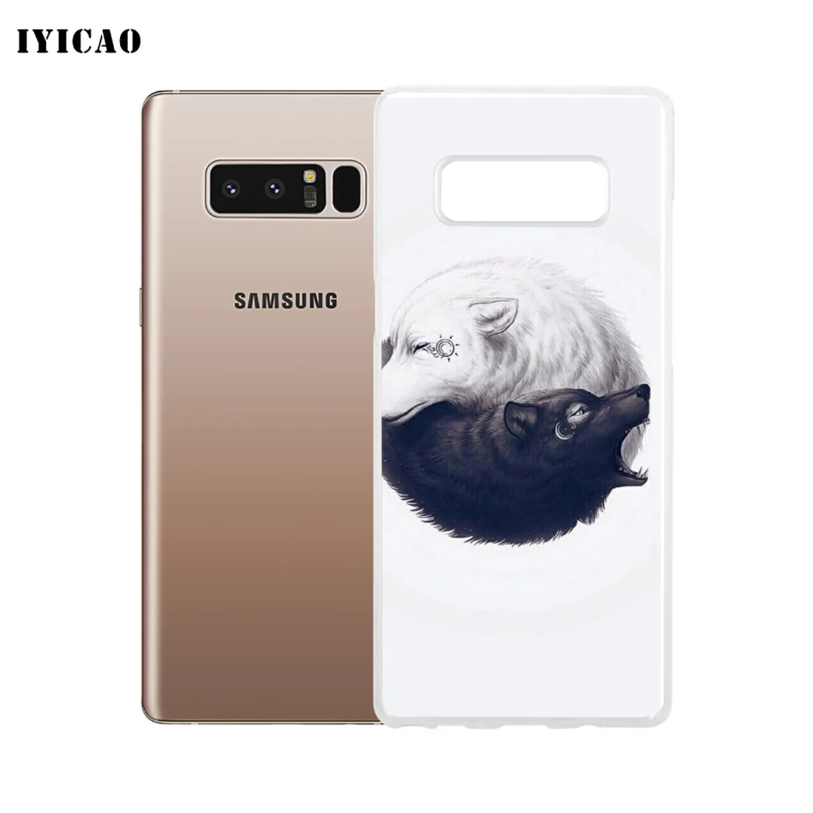 Мягкий силиконовый чехол для телефона IYICAO Cool Animal Wolf lion tiger Samsung A5 A6 Plus A7 A8 A9 J3 J5 J7 Note 8