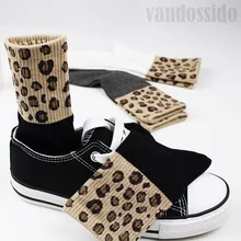 Лидер продаж Модные леопардовые Хлопковые женские носки удобные носочки милые носки нескользящие женские носки тапочки высокие носки женские