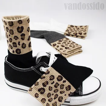 

Hot Sales Fashion Leopard Cotton Women's Socks Comfortable Toe Cute Socks Non-slip Woman Socks slipper High socks women