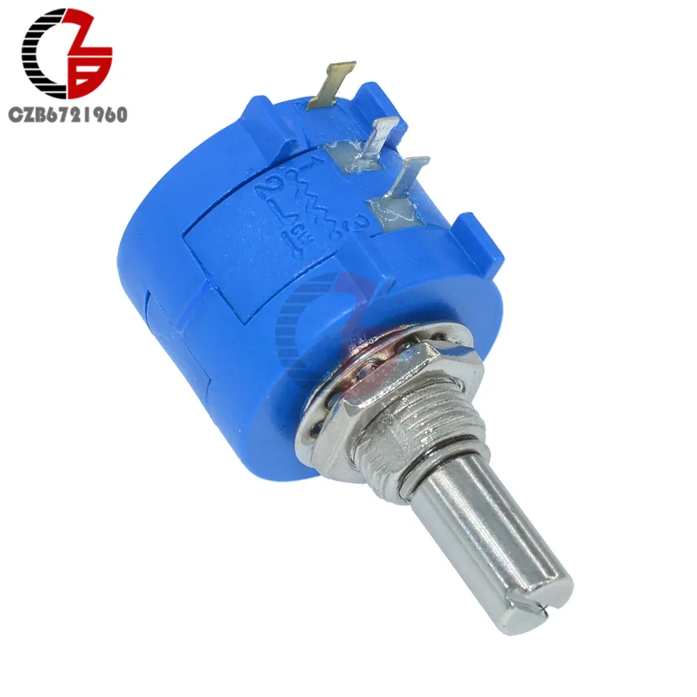 

3590S 500 1K 2K 5K 10K 20K 50K 100K Ohm Multiturn Potentiometer 10 Ring Adjustable Resistor Rotary Wirewound Potentiometer