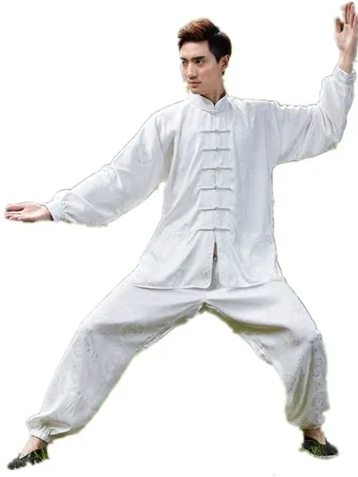Шанхай история искусственного шелка кунг-фу набор Китайский Тай чи костюм рубашка с длинными рукавами+ брюки для мужчин форма для кунгфу 6 стилей - Цвет: 2