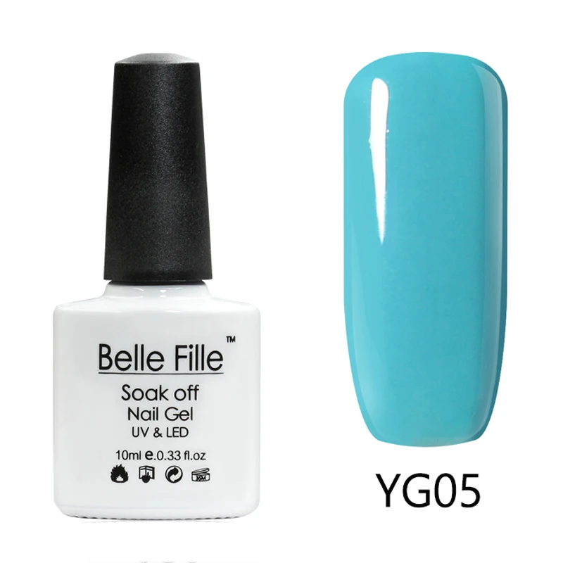 Belle Fille гель лак для ногтей маникюрный Soak Off неоновый UV Gel Nail Art Полупостоянный 10