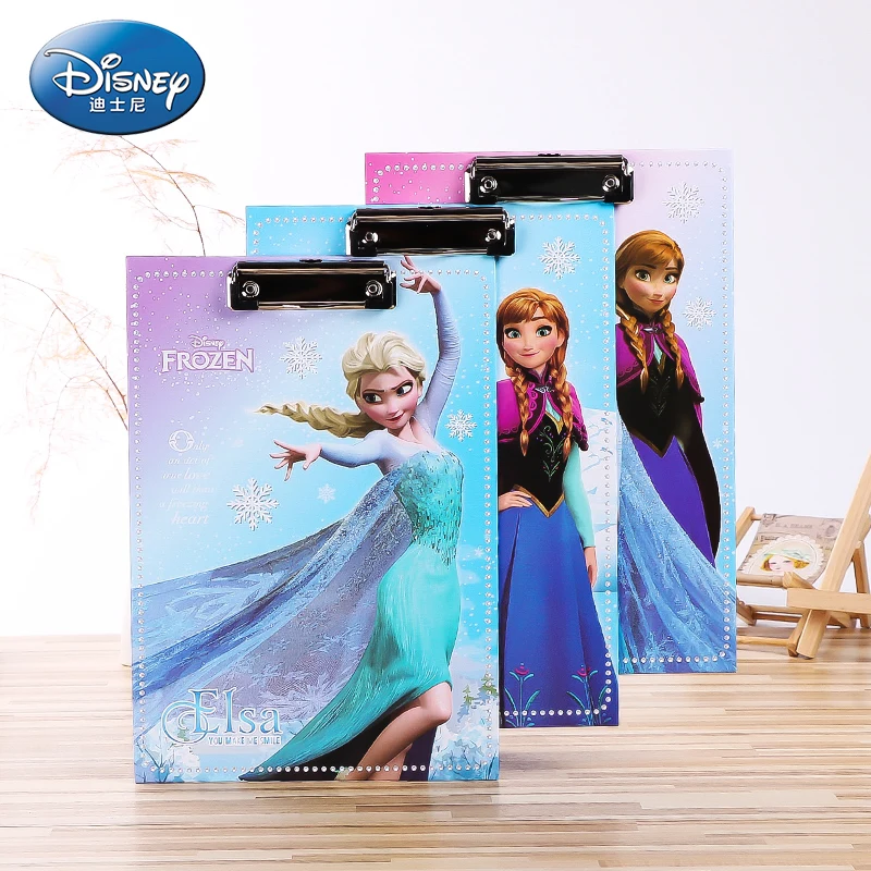 

Disney Frozen Margin Princess Student Cartoon Folder Clip A4 Writing Board Painting Children's Test Paper Information Book toy