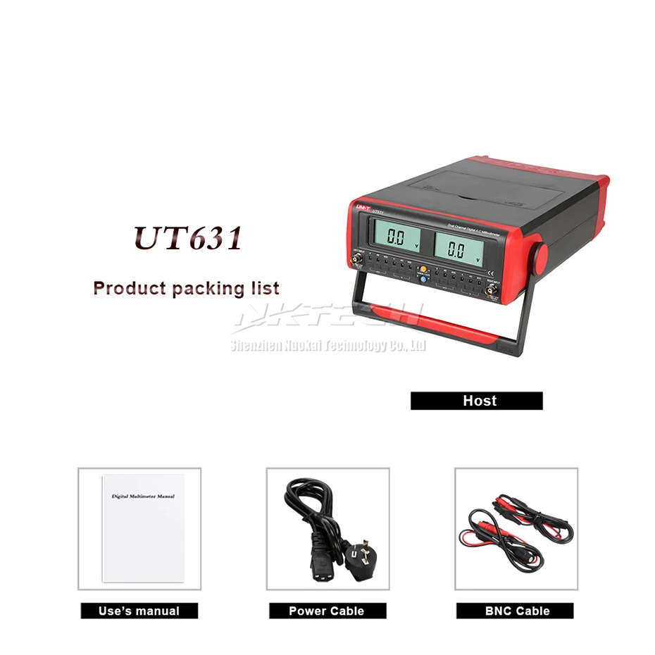 UNI T UT631 UT632 AC милливольтметр двухканальный Milli вольтметр цифровой ЖК дисплей