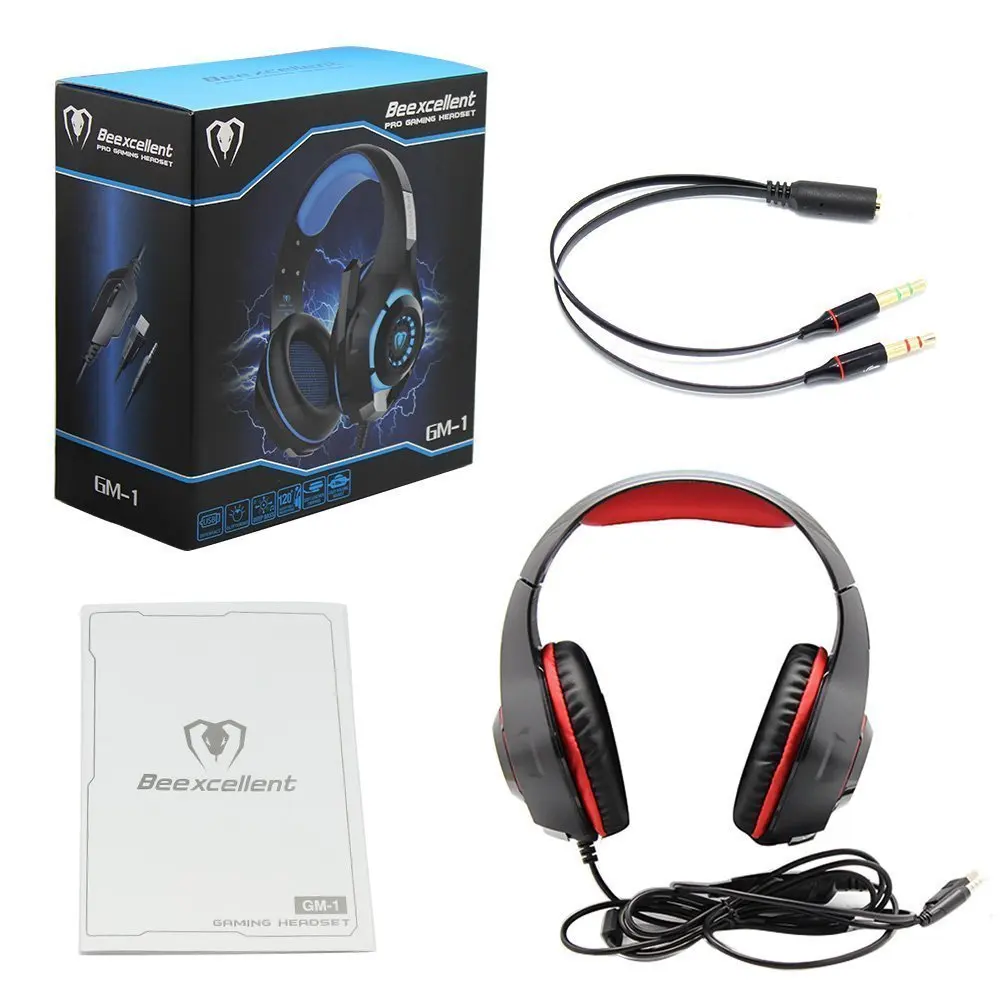 new Gaming Headphones with Microphones LED Lights For PS4 PSP PC Headset Tablet Notebook Laptop USB+3.5MM Headband Head Phones