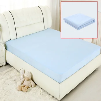 

High Quality Cotton Solid Color Elastic Bedspreads Waterproof Breathable Reusable Mattress Protector Cover Pad Home Textile