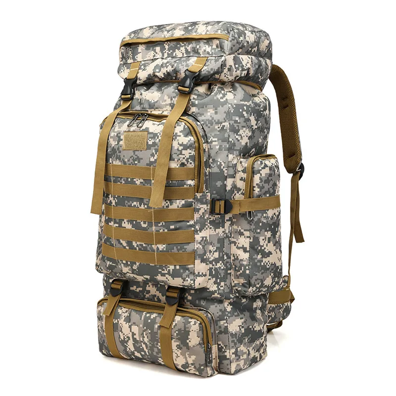 Outdoor Tactical Bag Backpack Mountaineering Bags Sports Backapcks Hiking Camping Sport Bag Double Shoulder Package Rucksack 80L Outdoor Tactical Bag Backpack Mountaineering Bags Sports Backapcks Hiking Camping Sport Bag Double Shoulder Package Rucksack 80L