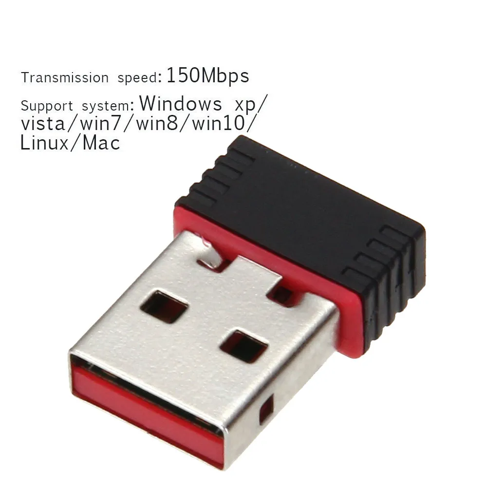 Мини 150 Мбит/с Беспроводной USB Wi-Fi адаптер сети LAN карты 802.11n/g/b 2,4 ГГц сетевой адаптер 150 М для ПК настольного компьютера ноутбука