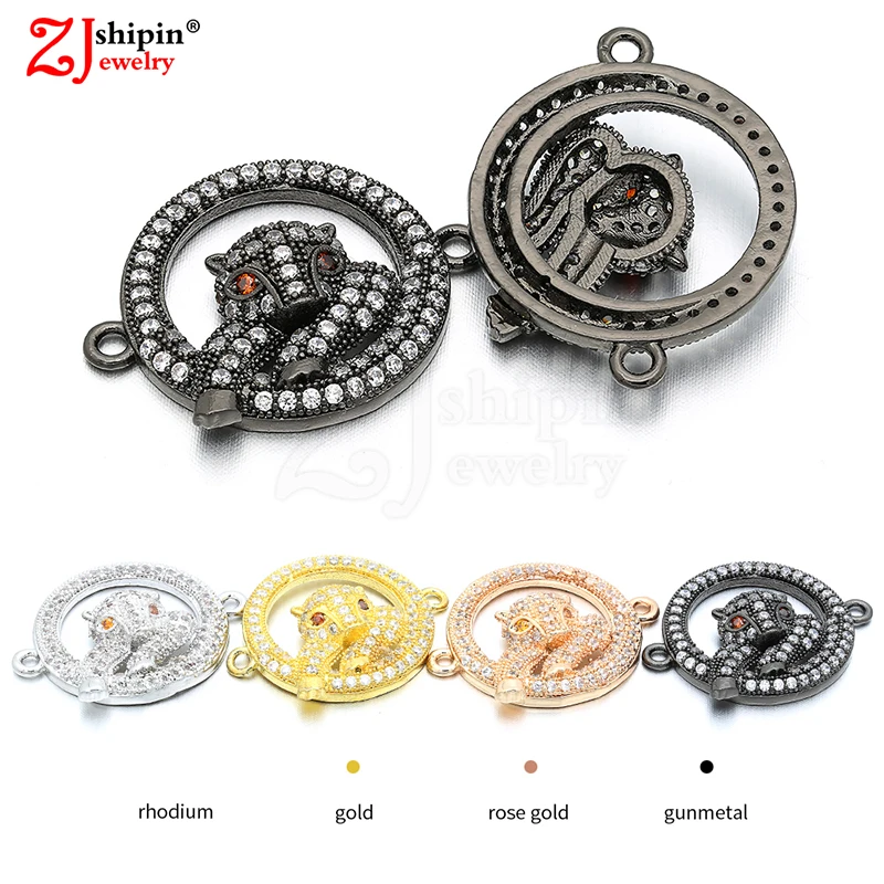 

2018 luxury micro inlaid zircon CZ connector jewelry accessories for men and women DIY bracelet necklace jewelry production