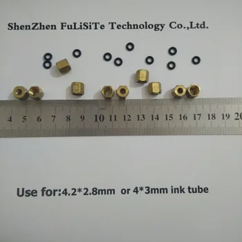 

100 pcs copper screw for big ink Damper Cartridge Ink Tube DX5 big damper Use for 4.2*2.8mm 4*3mm ink tube damper connector