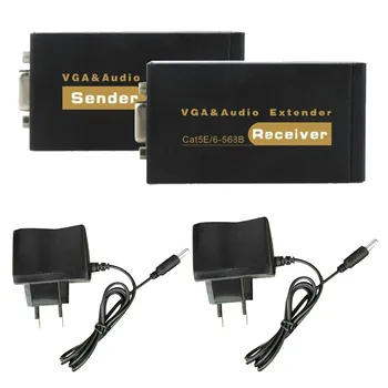 

Best Sellers Factory Price 1080P VGA Video Audio Extender Single Sender Receiver Over RJ45 CAT5e/6 100M Dropshipping Mar3