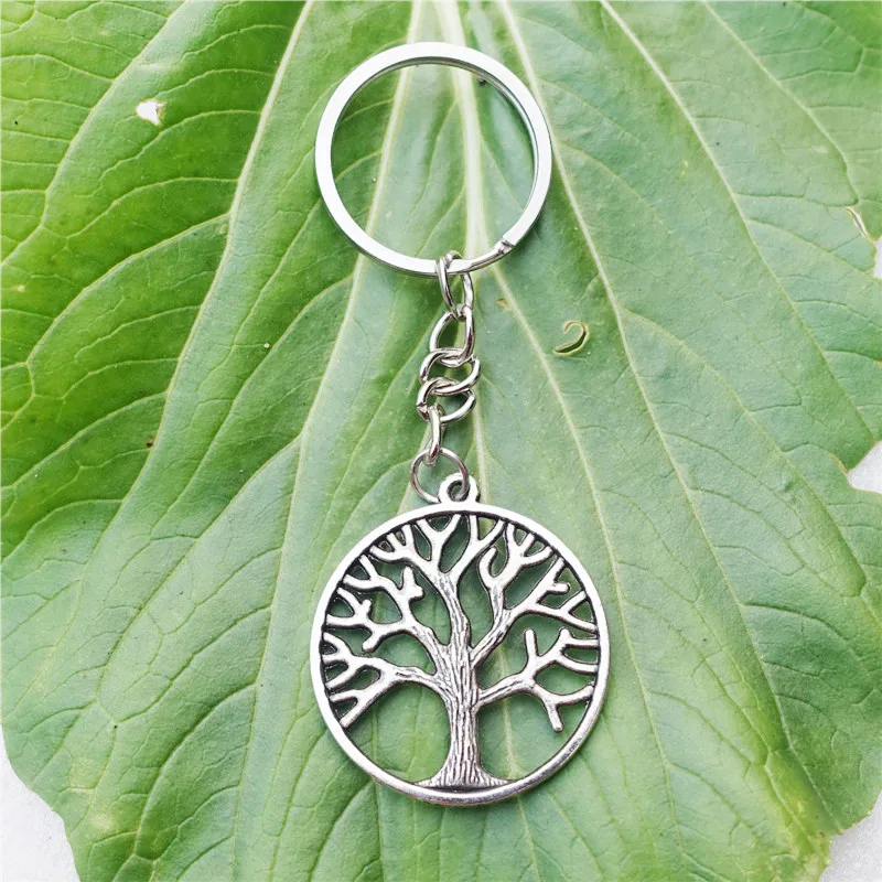 

Vintage Women Keyring Jewelry Metal Life Tree Key Chains For Girls 12pcs/lot