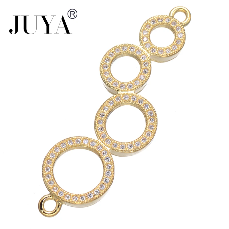 Cubic Zircon Earring Connector DIY Sapphire Earring Connector GemMartUSA Jewelry Making Supply Gold Earring Supply 1 Pair SHCZ-90326