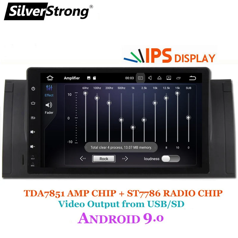 Cheap SilverStrong Android9.0 IPS DSP 1DIN Car DVD For BMW E39 X5 E53 M5 Android Autoradio with 2G+16G,DSP option 3