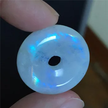 

Drop Shipping Genuine Strong Light Natural Moonstone Pendant Donut Shape Round Bead Healing Crystal Necklaces Pendant 26*7mm AAA
