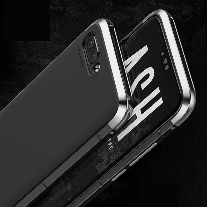 

Luxury Original Brand BOBYT Aluminum Metal Frame + PC Hard Armor Anti-knock Back Cover Cases For Huawei Honor 10 Case
