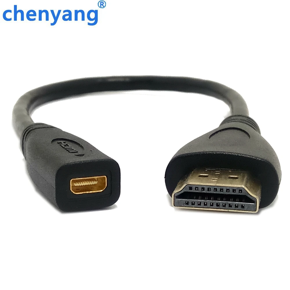 20 см разъем micro-HDMI Женский к HDMI Мужской Кабель-адаптер