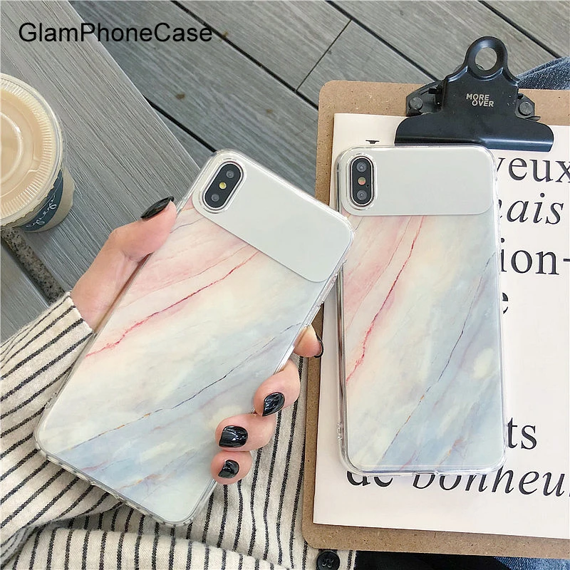 

GlamPhoneCase Mirror Marble Phone Case for iPhone XS Max XR XS X 8plus 8 7plus 7 6S/6 Plus Soft Tpu Back Cover