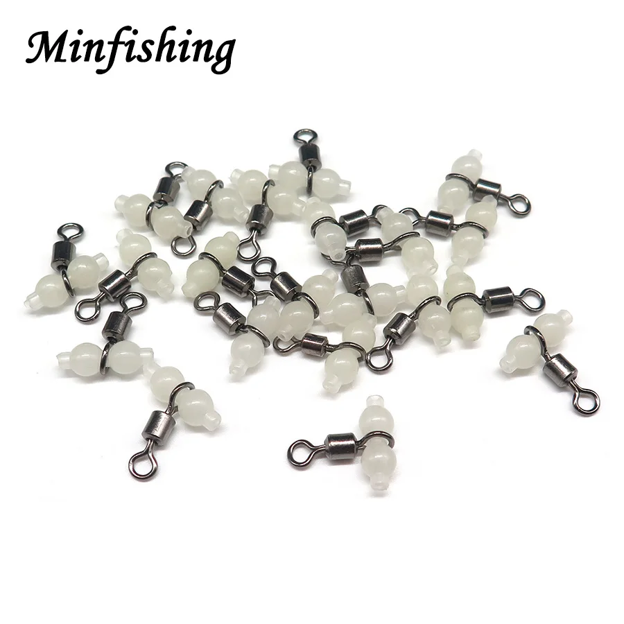 Minfishing 10/25/50 pcs/lot Luminous 3 Way Fishing Swivels Sea Fishing  Accessories Rolling Swivels Connector Fishing Hook - AliExpress