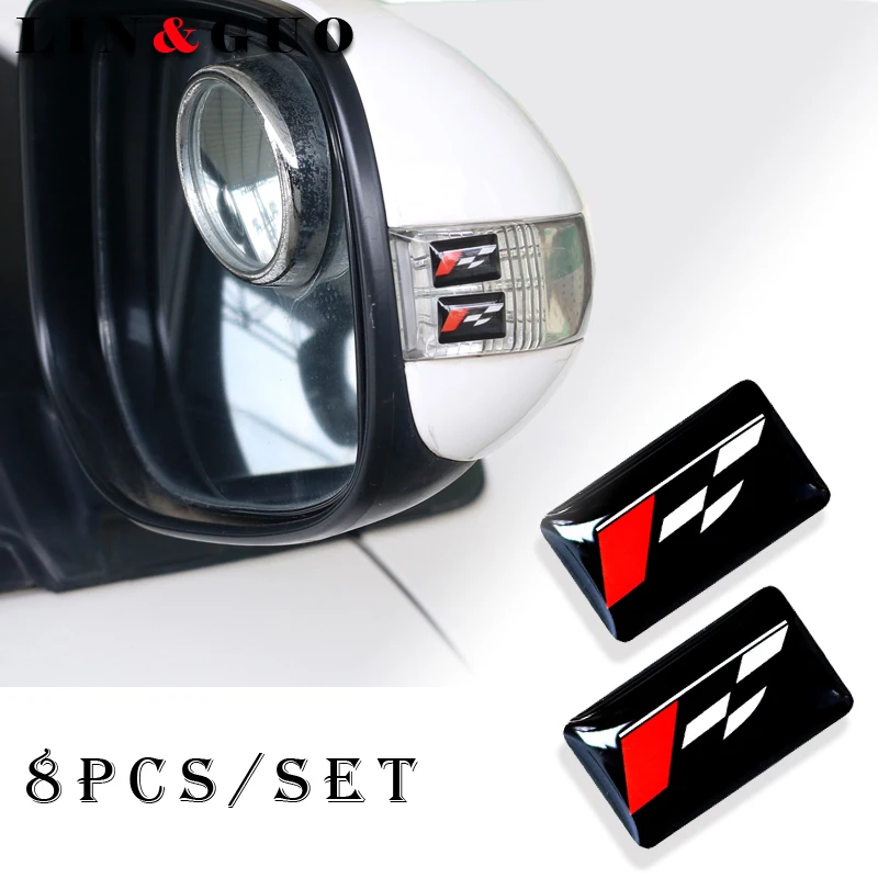 

8pcs Car styling Steering wheel 3D small Emblem Sticker Wheel Decal Fit for Seat Leon Ibiza cupra Altea Belt Racing