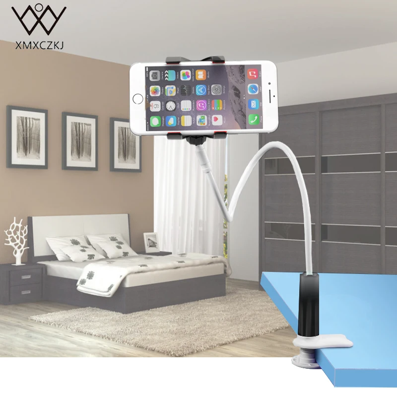 

XMXCZKJ Long Arm Lazy Desk Mobile Phone Holder For Xiaomi Support Bed Accessories Flexiblr Clamp Selfie Mount Cell Phone Holder