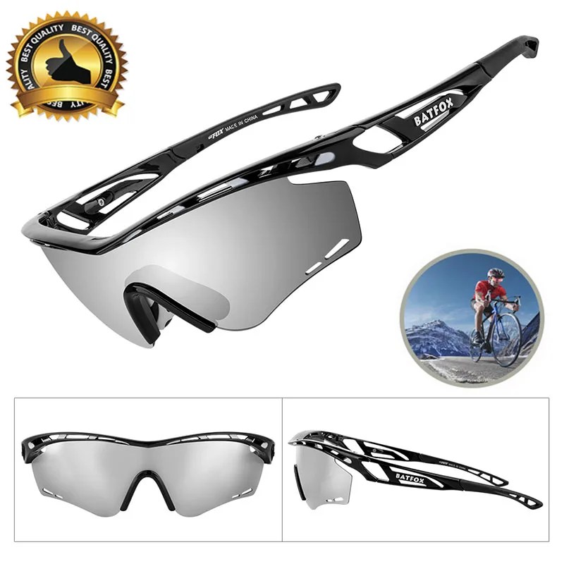 

BATFOX 3 Lens Outdoor Cycling Glasses Bike Bicycle Goggles MTB Sport Cycling Sunglasses Men Women Cycling Eyewear Gafas ciclismo