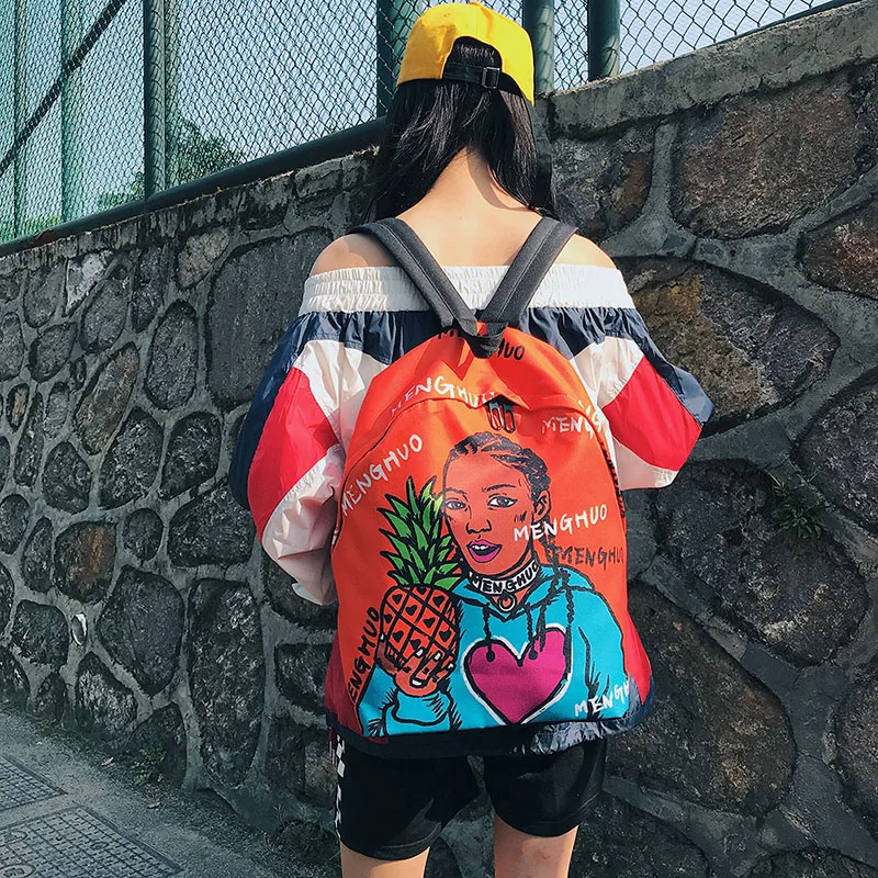 Menghuo Fresh Style Women Backpacks Full Print Bookbags 3D Backpack School Bag for Girls Rucksack Female Travel Backpack Mochila (60)