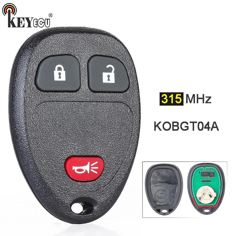 Пульт дистанционного управления KEYECU для Buick Chevrolet HHR Pontiac G5 Saturn 315 МГц KOBGT04A 15777636 |