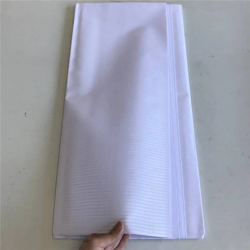 

Fancy White Color New Coming Nigeria Style Atiku Cotton Fabric 10 Yards Pure Cotton Atiku Material Fabric For Men Clothes 30