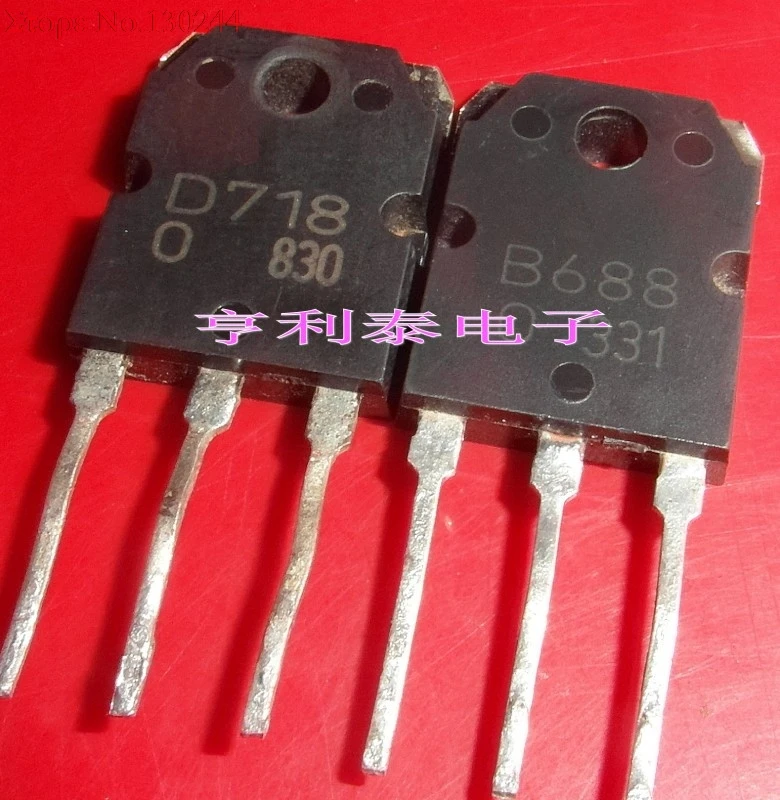 

4pcs/lot 2SD718 2SB688 Transistor (2 x D718 + 2 x B688) Best quality In Stock