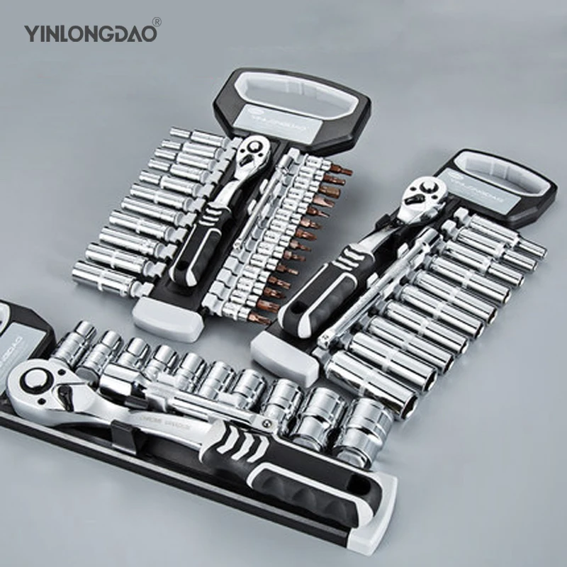 

Fast Ratchet Manual Socket Wrench Set Casing Universal Multi-function Repair In The Fly Ratchet Fast Wrench Repair Tool