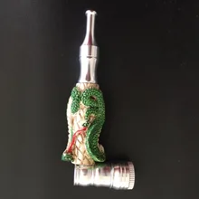 12 см травы табака сигареты дыма трубы Курительная вода труба кальяна chicha фильтр измельчителя держатель металлической трубы cobra