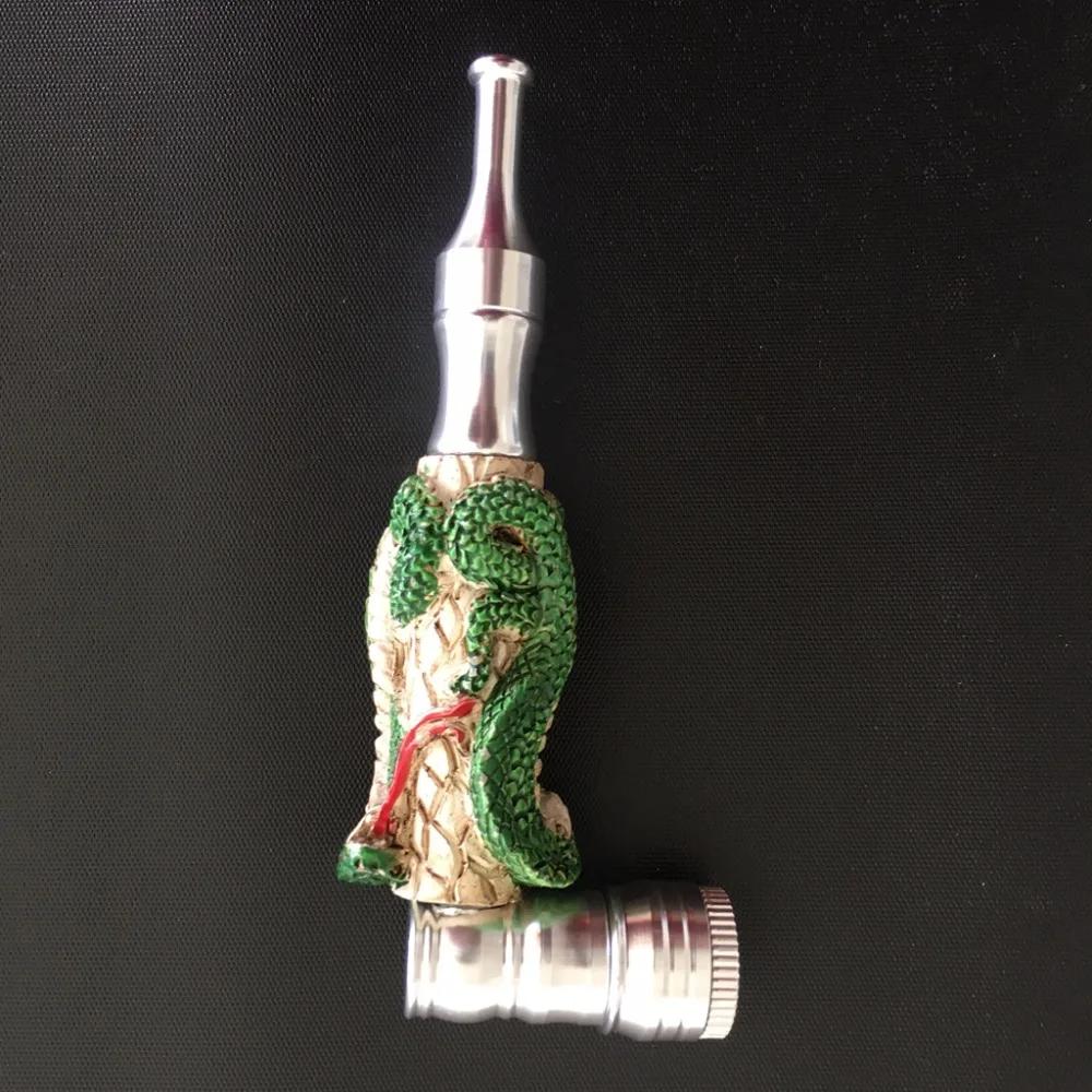 12cm herb tobacco cigarette smoke pipe smoking water hookah shisha chicha grinder Filter Holder Metal Pipe cobra |