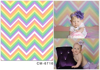 

TR Colored Chevron Wave Line Wallpaper Photography Studio Vinyl Backdrop 5X7ft Children Baby Wedding Party Birthday Backgrounds