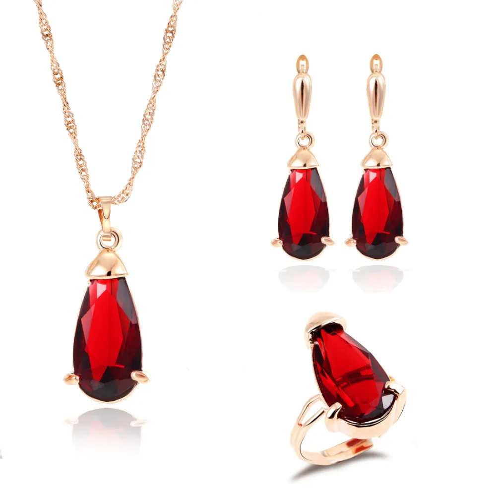 Delicate Synthetic Gem Stone Decoration Jewelry Set For Wedding