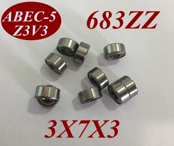 

5pcs Low noisy 683 ZZ 683ZZ 683Z 683-ZZ 3X7X3 MM Deep groove ball bearing micro miniature small bearing motor bearing