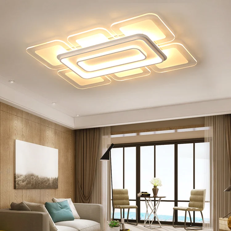 

Ultra-thin White LED Modern Ceiling Lights Plexiglass Ceiling Lamp Dining Room Foyer Bedroom lamparas de techo avize led lamp