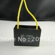 10 шт. конденсатор вентилятора металлизированная пленка Запуск конденсатора конденсатор с алюминиевой крышкой, CBB61 500VAC 2,5 мкФ