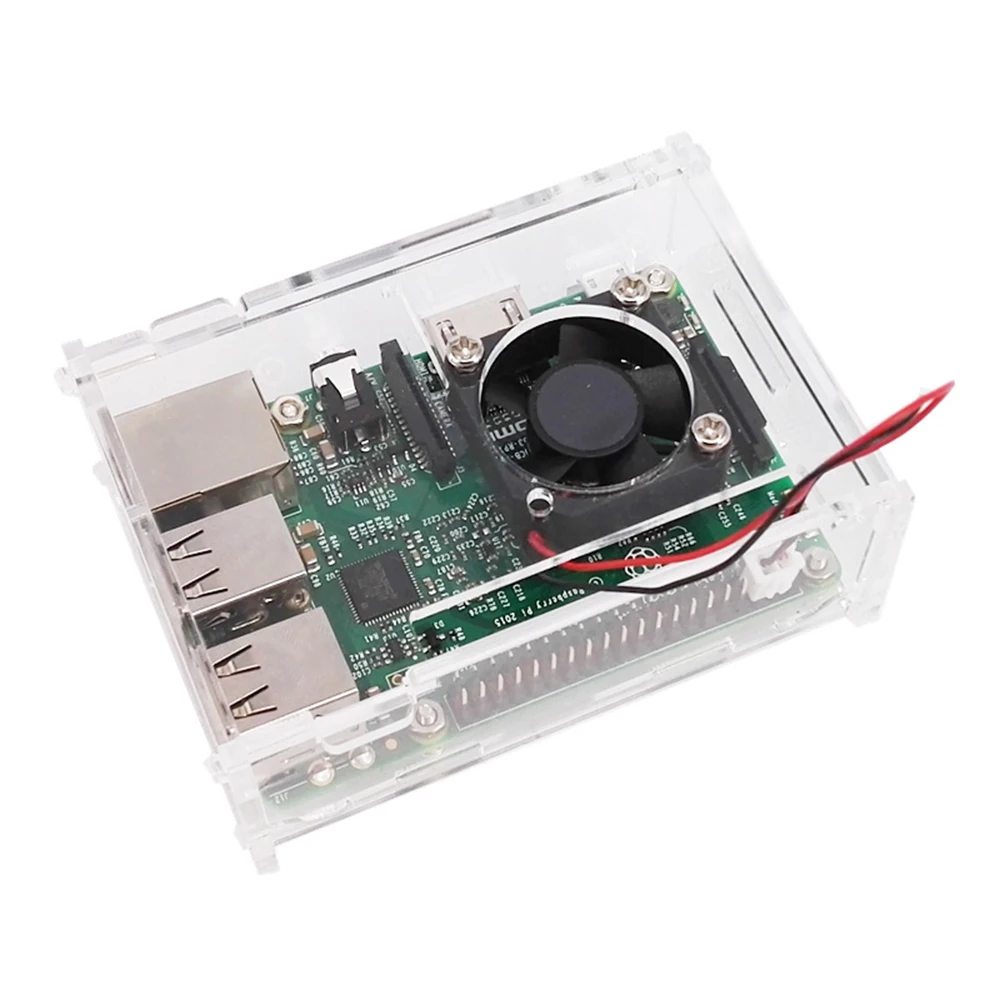 Для Raspberry Pi 3B +/3B/2B/B + модель 3 акриловый чехол Прозрачная крышка корпуса с
