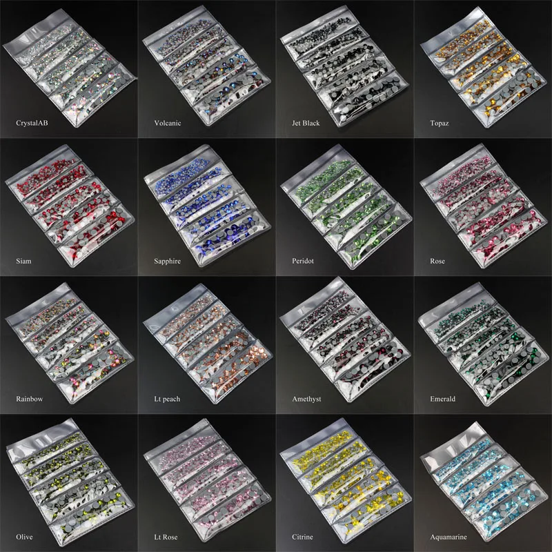 

Mix size Packing High quality CrystalAB Hotfix Rhinestones SS6/SS10/SS16/SS20/SS30 680pcs for Garment Bags Shoes free shipping