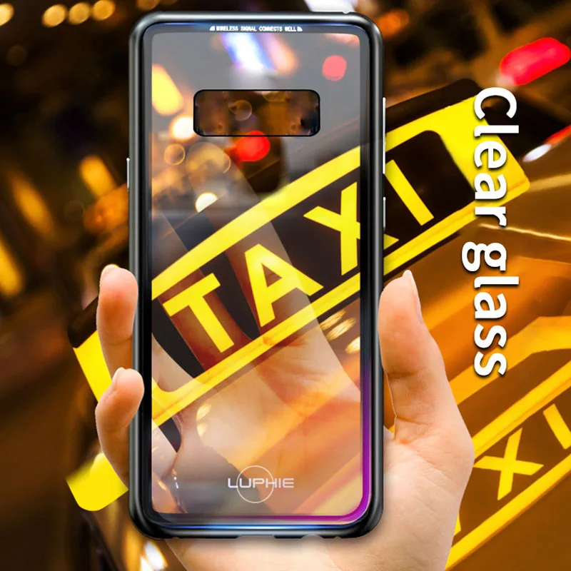 Cena LUPHIE 360 stopni pełne etui magnetyczne do Samsung Galaxy S10 Plus S10e przednia tylna szyba skrzynki pokrywa dla Samsung S10 magnes przypadki