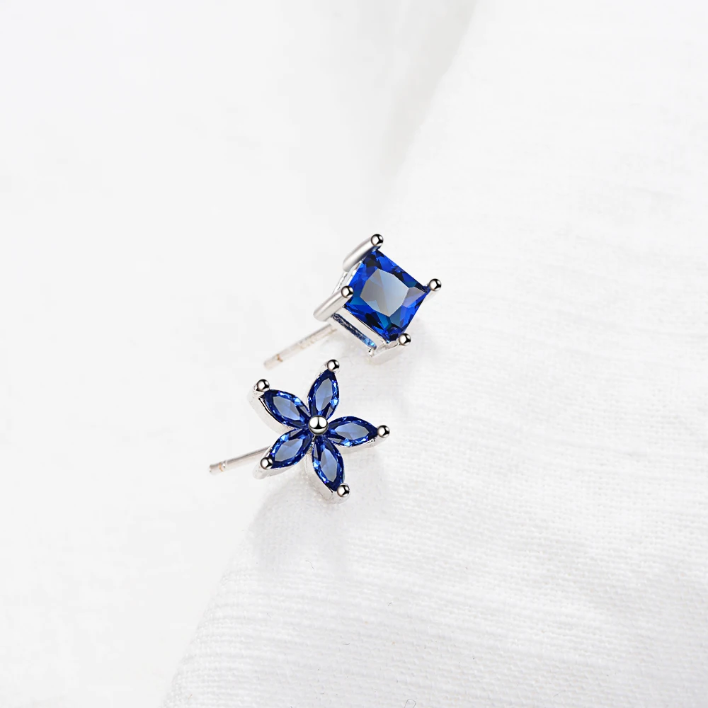 

September new jewelry women's sterling silver earrings personality asymmetric jewelry asymmetric creative earrings