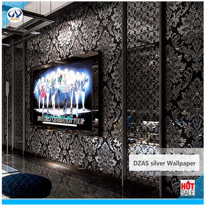 silver wallpaper black color