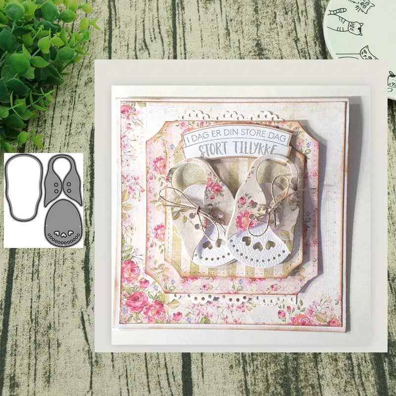 

AddyCraft Metal Cutting Dies cut die Baby shoes Scrapbook paper craft knife mould blade punch stencils dies