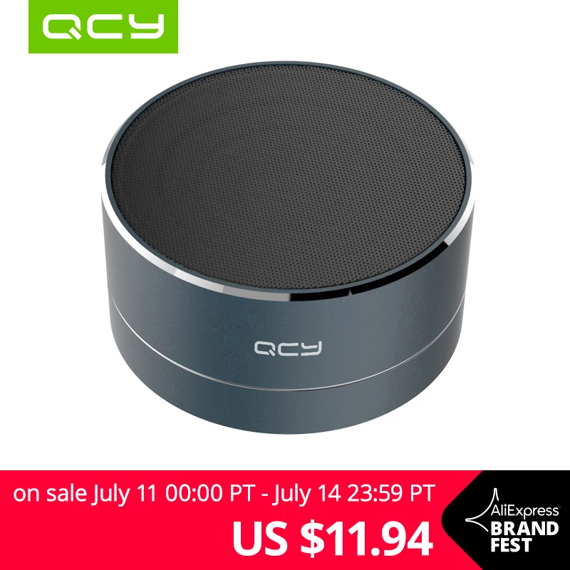 

QCY Mini Bluetooth Speaker Portable Wireless Speaker Sound System Audio Music Player Subwoof with MIC support TF card FM radio